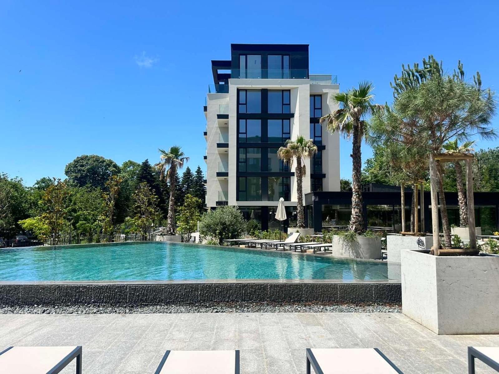 Boho Sea View One-Bedroom Pool & Spa Apartment Святые Константин и Елена Экстерьер фото